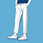 cropped blue pants image